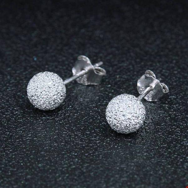 Tiny Textured Sterling Silver Stud Earrings