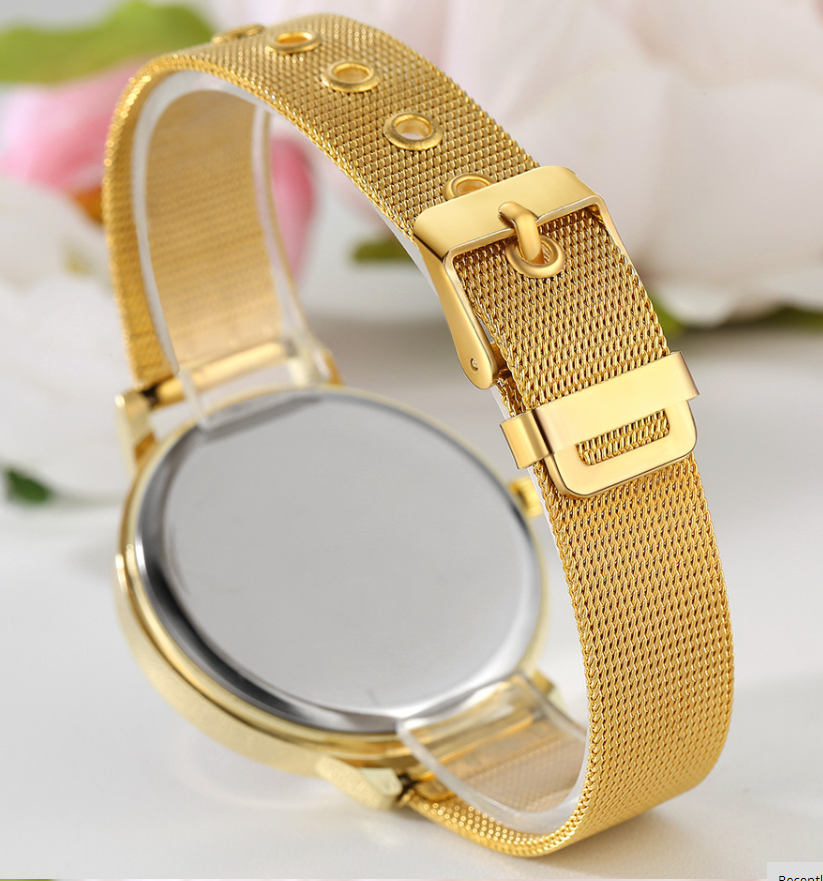Most Luxurious Black and Mesh Band Watch Unisex