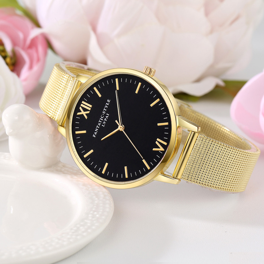 Most Luxurious Black and Mesh Band Watch Unisex