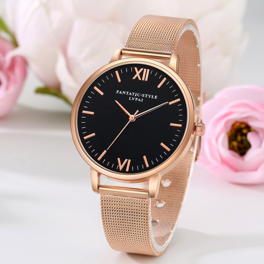Most Luxurious Black and Mesh Band Watch Unisex