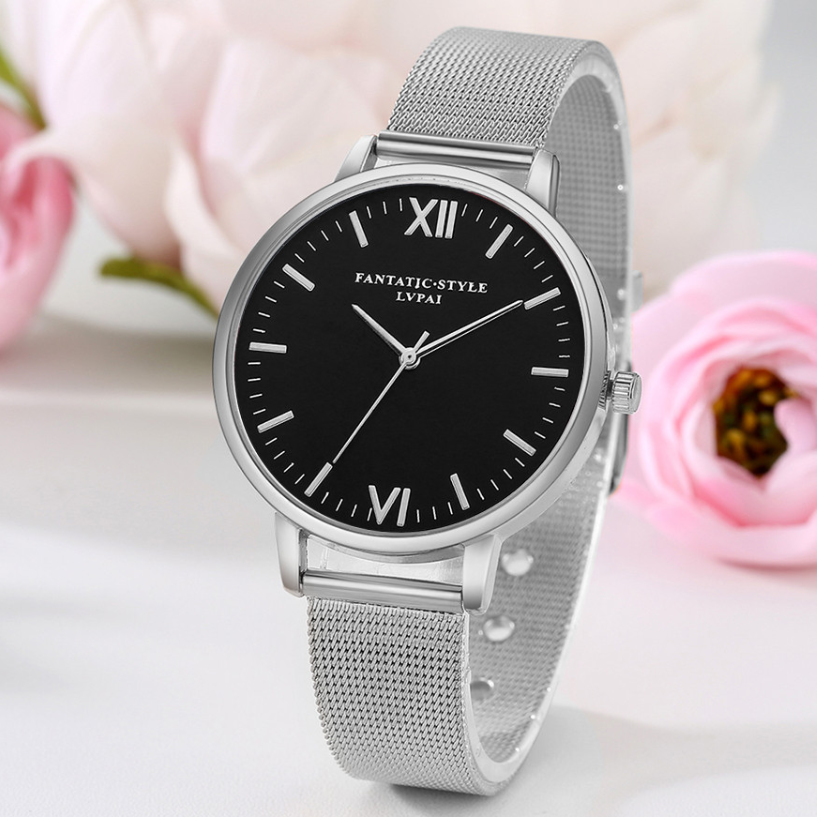 Most Luxurious Black and Mesh Band Watch Unisex