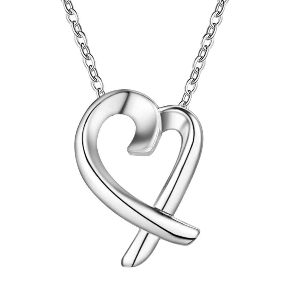 Cross My Heart Silver Necklace and Earrings Set