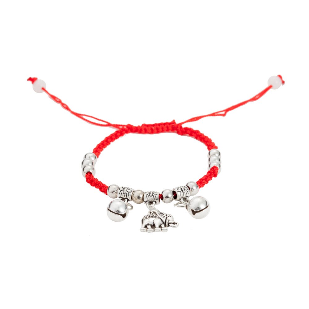 Lucky Bells Adjustable Elephant Charm Bracelet