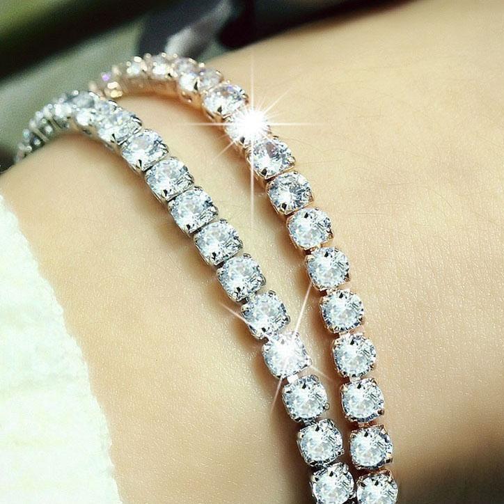 Luxurious 14K Gold Plated Swiss CZ Lariat Tennis Bracelet – Adjustable & Versatile