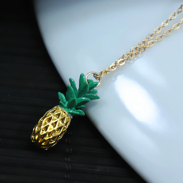 Golden Pineapple Pendant Necklace for Women Any Occasion