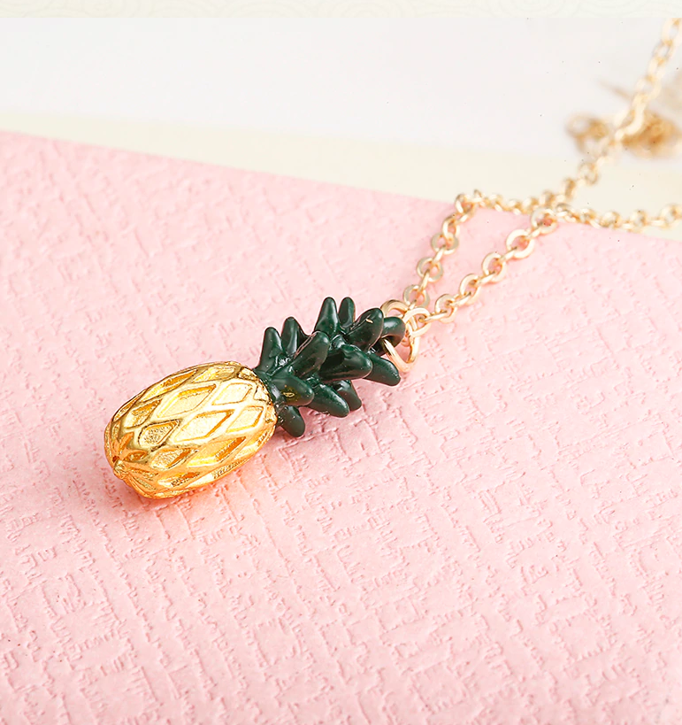 Golden Pineapple Pendant Necklace for Women Any Occasion
