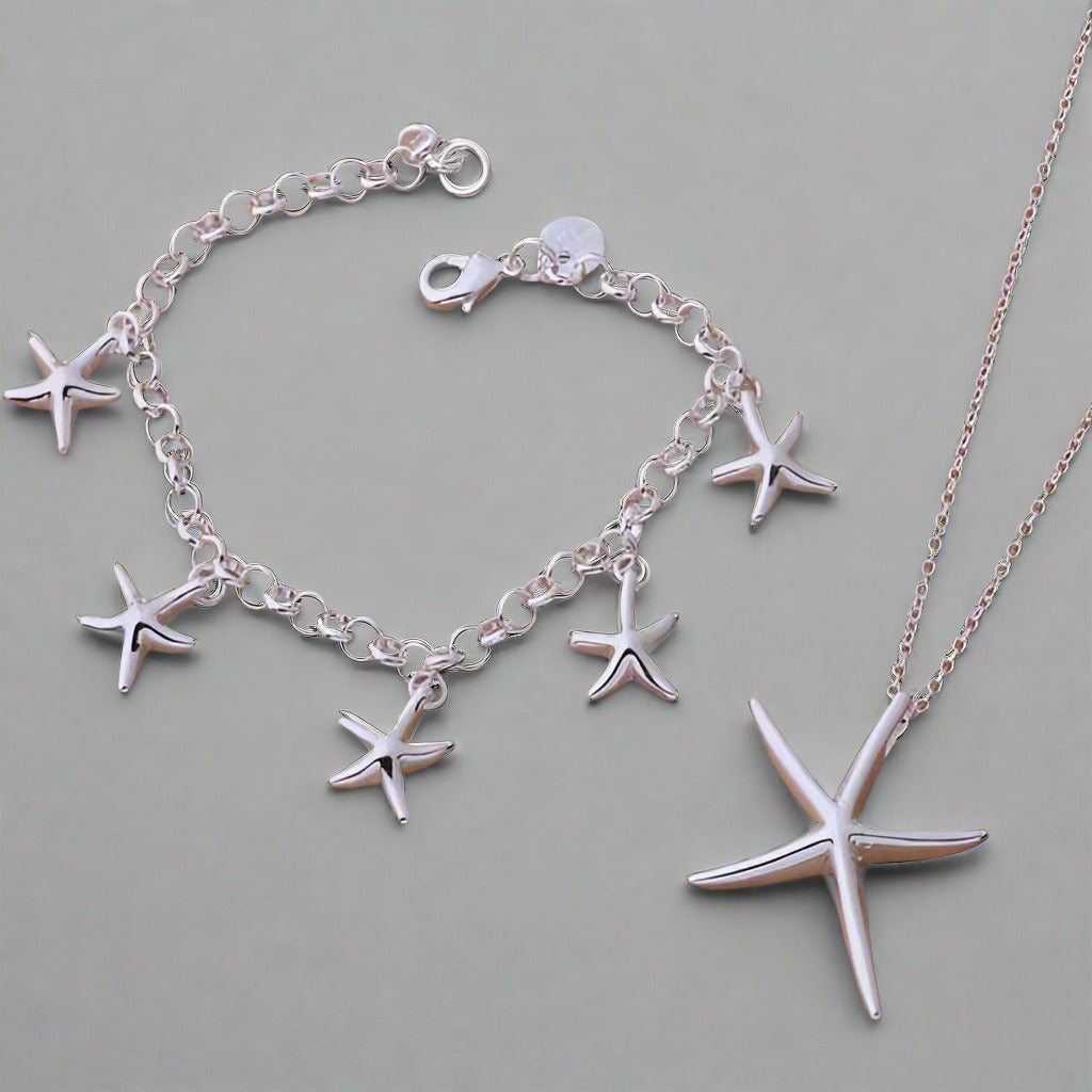 Starfish Silver Matching Set for Woman