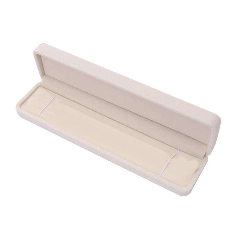 Feshionn IOBI accessories Cream Luxurious Velvet Necklace or Bracelet Box in Four Colors
