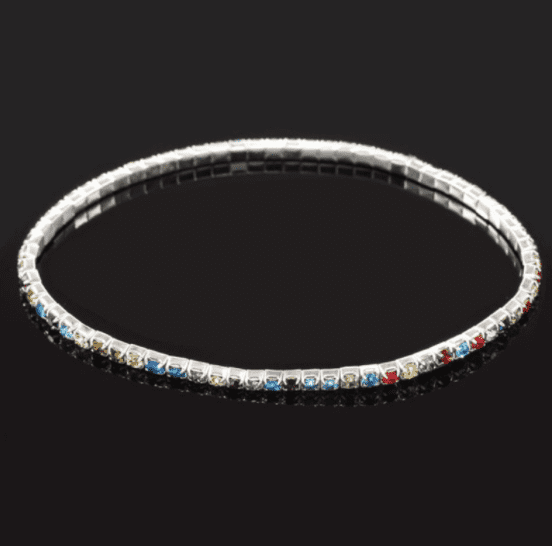 Feshionn IOBI Anklets Rhinestone Stretch Anklet In Three Color Choices