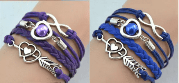 Feshionn IOBI bracelets Forever Love Handmade Braided Leather Friendship Bracelet - Three Colors To Choose