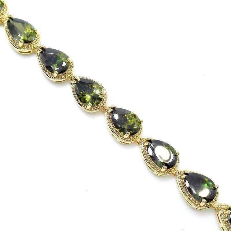 Feshionn IOBI bracelets Graceful Water Drop CZ 18k Gold Plated Bracelet
