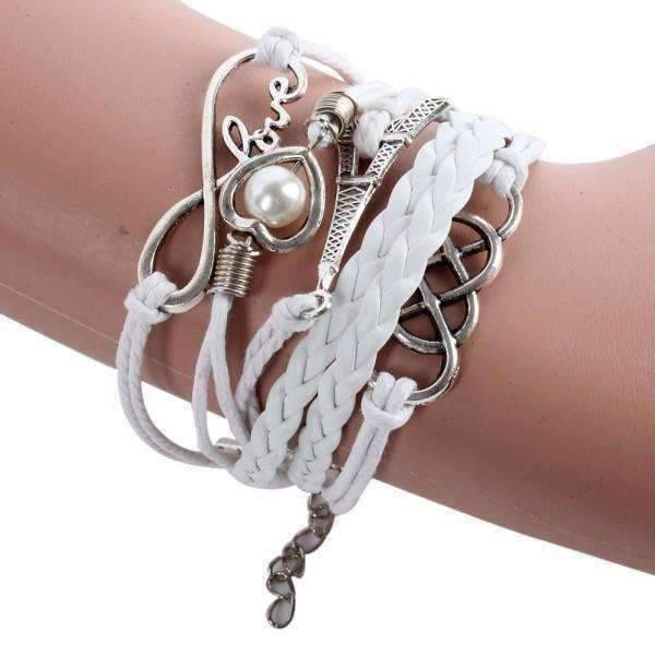Feshionn IOBI bracelets I Love Paris Handmade Leather Friendship Bracelet