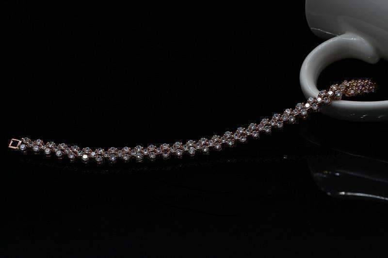 Feshionn IOBI bracelets Mosaic 90 Swiss CZ Diamonds Tennis Bracelet In Three Colors