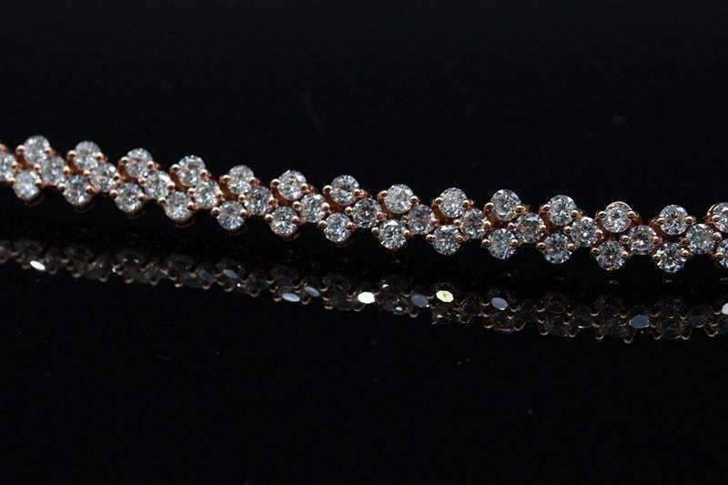 Feshionn IOBI bracelets Mosaic 90 Swiss CZ Diamonds Tennis Bracelet In Three Colors