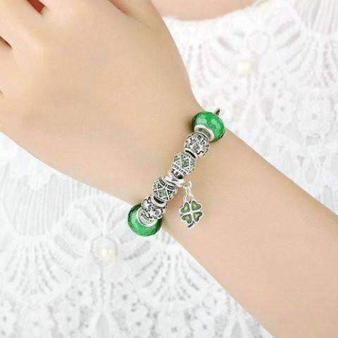 Feshionn IOBI bracelets ON SALE - "Luck of the Irish" Silver Bangle Bracelet