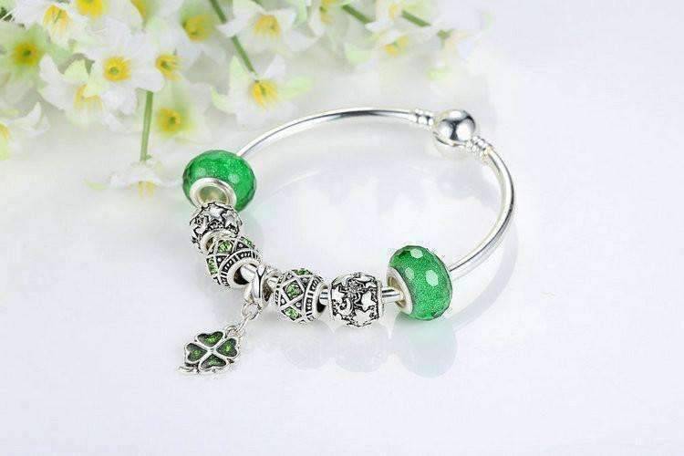 Feshionn IOBI bracelets ON SALE - "Luck of the Irish" Silver Bangle Bracelet