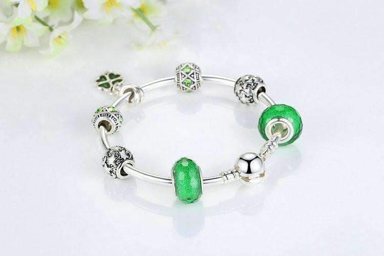 Feshionn IOBI bracelets ON SALE - "Luck of the Irish" Silver Bangle Bracelet