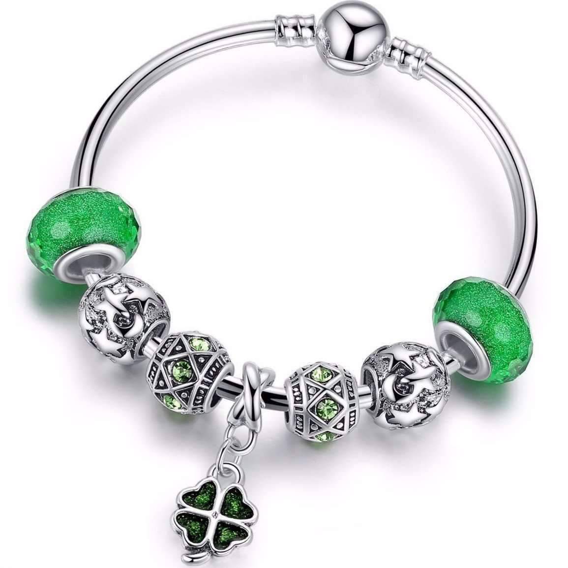 Feshionn IOBI bracelets ON SALE - "Luck of the Irish" Silver Bangle Bracelet