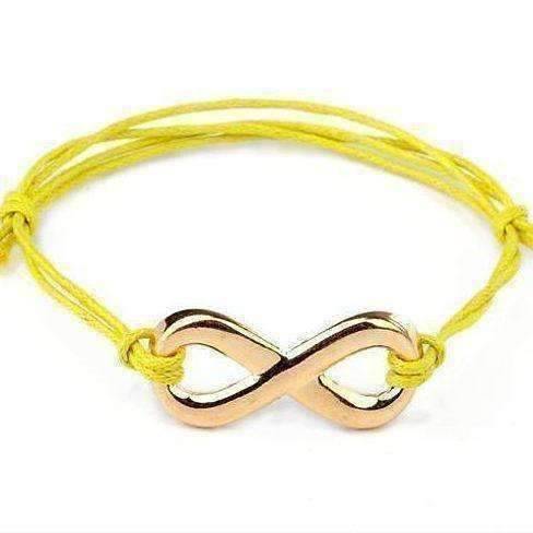 Feshionn IOBI bracelets Yellow Infinity Friendship Bracelet -Choose your Color