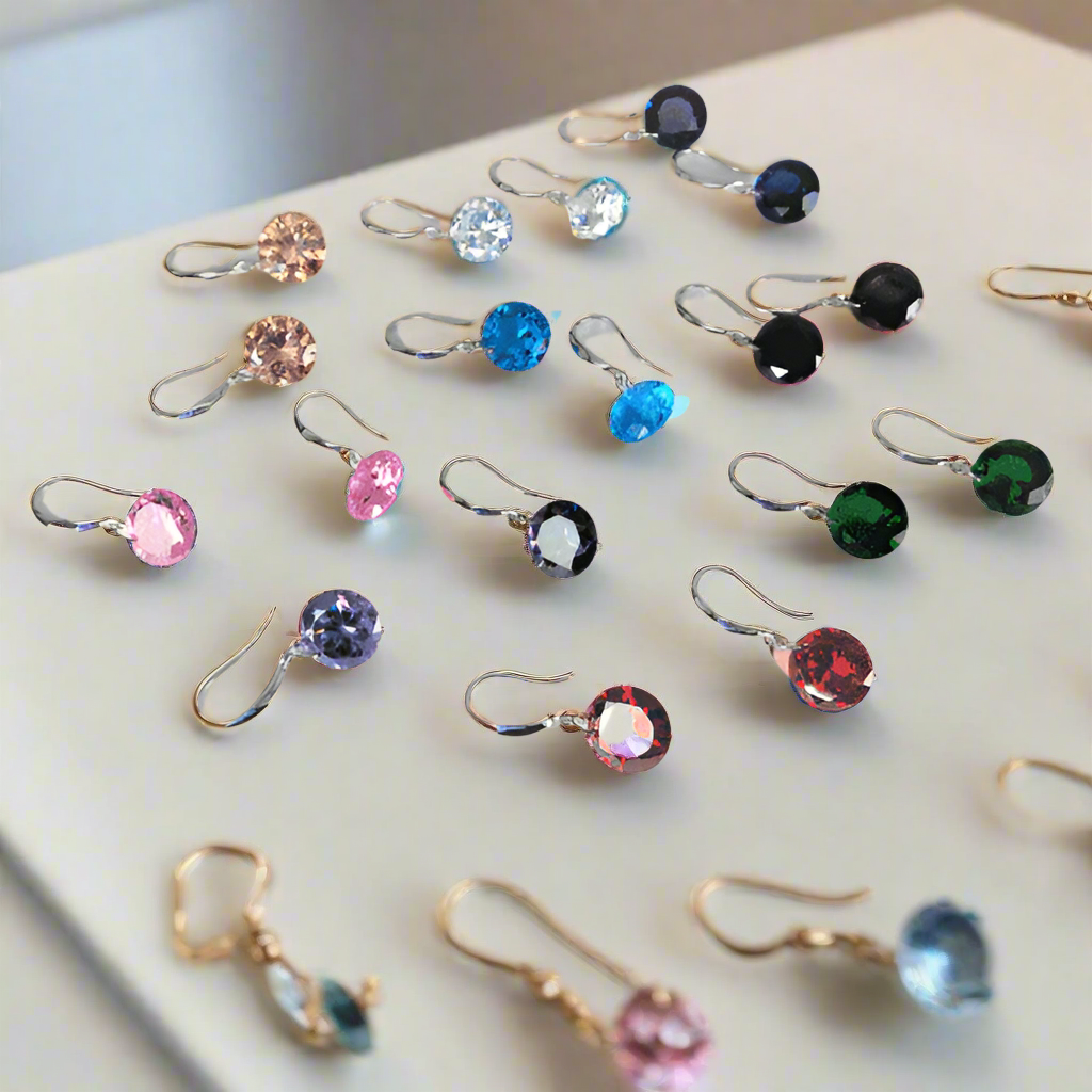 Feshionn IOBI Earrings Exotic Seas Naked IOBI Crystals Drill Earrings - 10mm