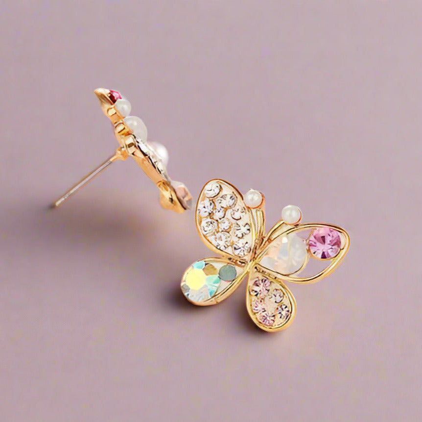 Feshionn IOBI Earrings Jeweled Confetti Butterfly Earrings