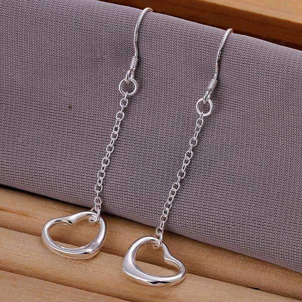 Feshionn IOBI Earrings Love Chain Dangling Heart Earrings