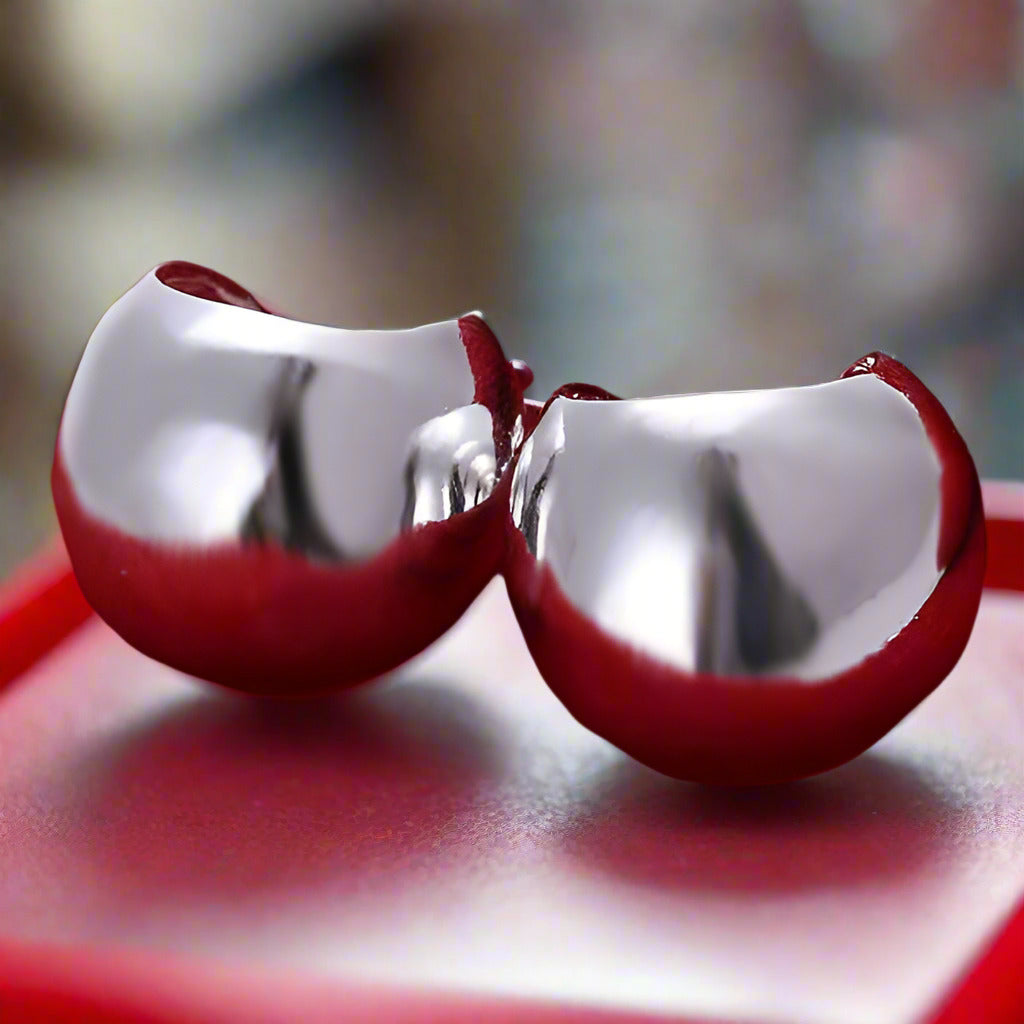 Feshionn IOBI Earrings Silver Bold Petite Silver Hoop Earrings