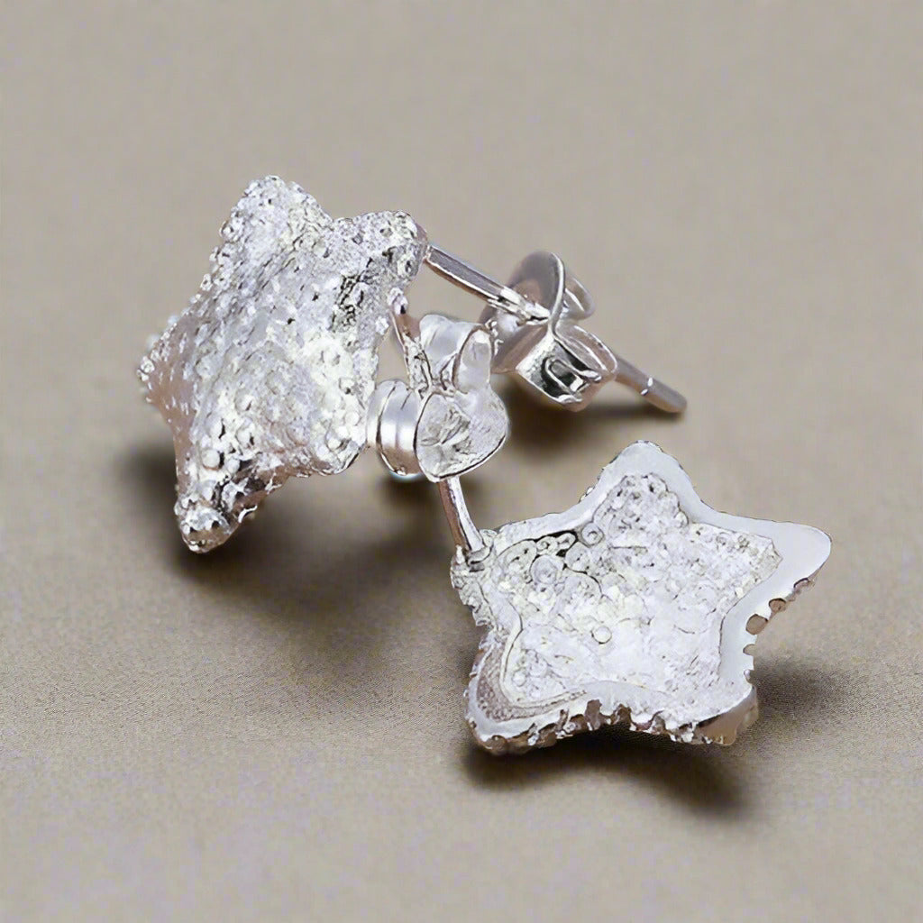 Feshionn IOBI Earrings Silver Starfish Stud Earrings