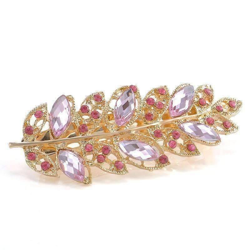 Feshionn IOBI Hair Jewelry Laurel Leaf Gold Hair Barrette 6 Fashionable Colors to Choose!