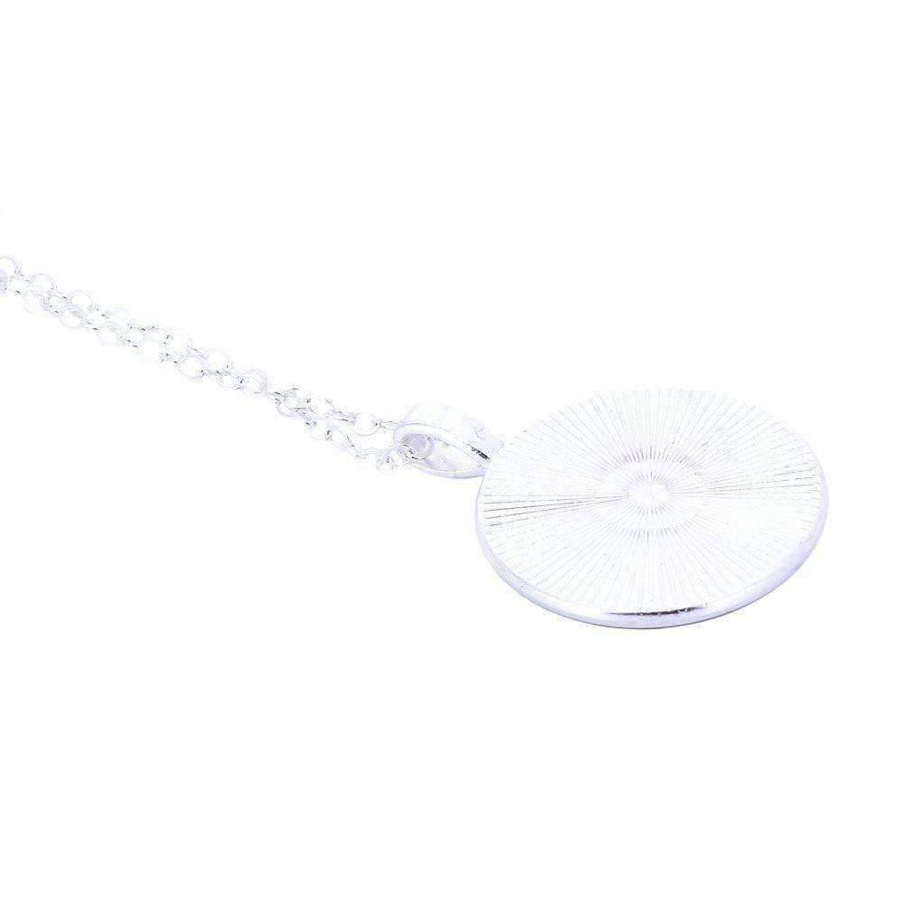 Feshionn IOBI Necklaces Glass Cabochon Medallion Necklace - Red Tree