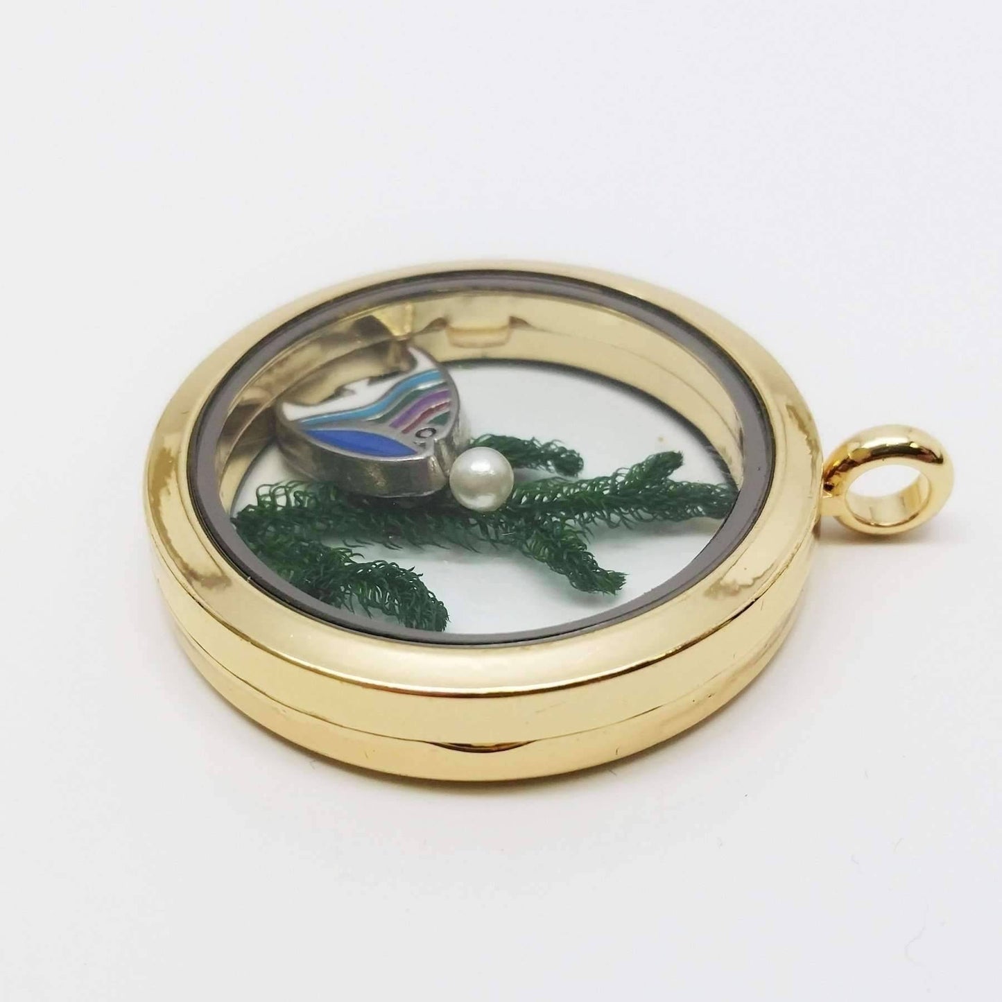 Feshionn IOBI Necklaces Large Gold "Under The Sea" Charm Locket For A Necklace