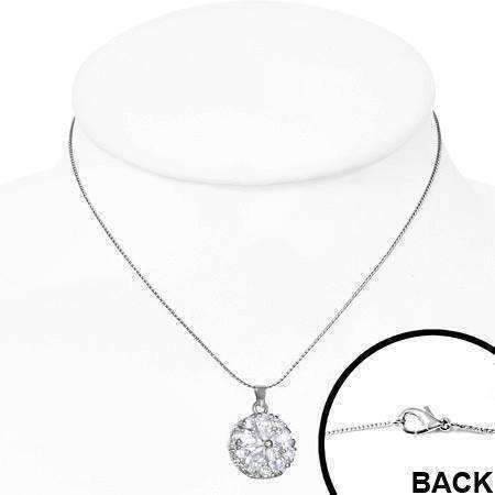 Feshionn IOBI Necklaces ON SALE - "Daisy" Cubic Zirconia Flower Pendant Necklace