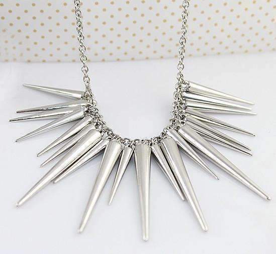 Feshionn IOBI Necklaces Silver Dangling Icicles Necklace in Gold or Silver