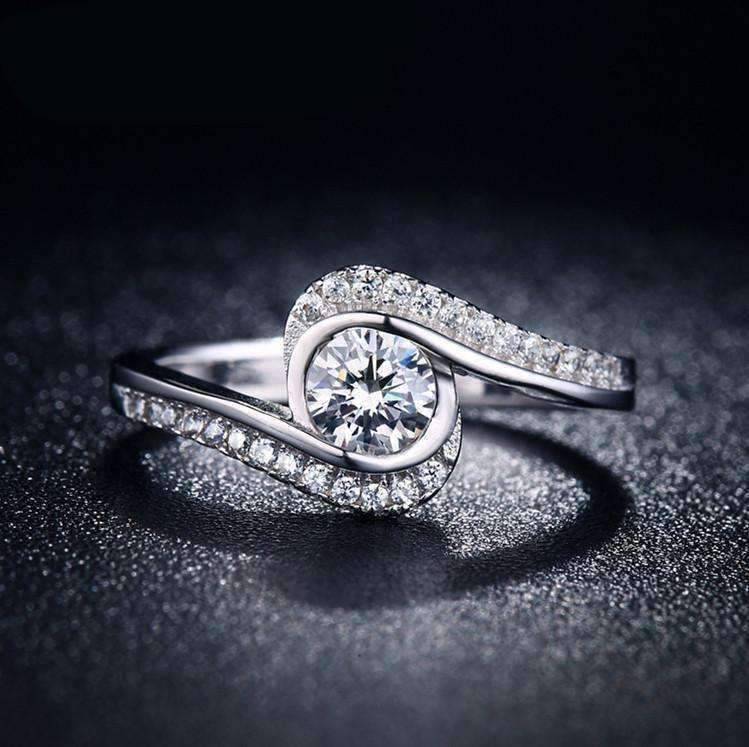 Feshionn IOBI Rings 6 / Platinum ON SALE - "Soul Expression" 1.2 CT Round Simulated Diamond Ring