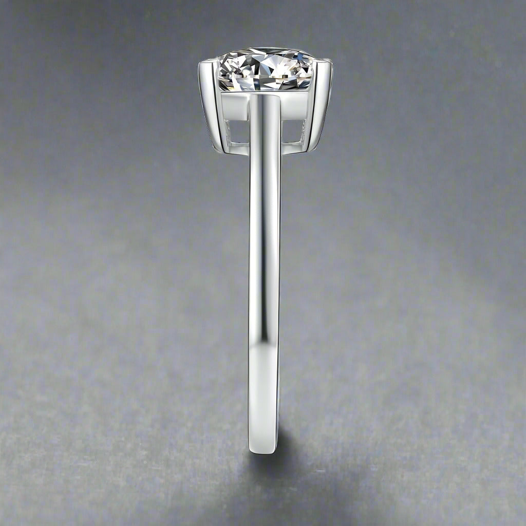 Feshionn IOBI Rings Indira 3CT Princess Cut Solitaire IOBI Cultured Diamond Ring
