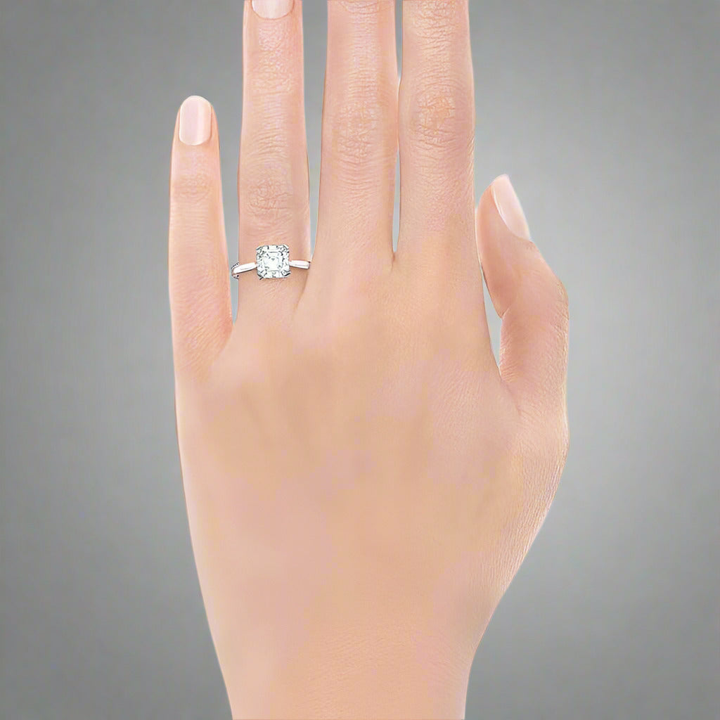 Feshionn IOBI Rings Indira 3CT Princess Cut Solitaire IOBI Cultured Diamond Ring