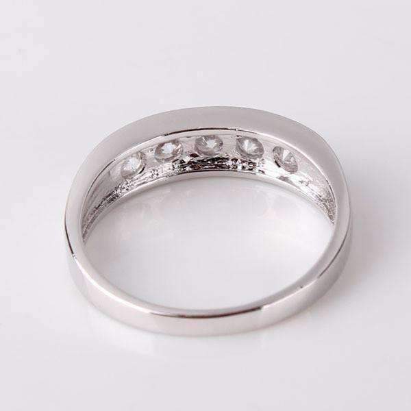Feshionn IOBI Rings J'adore Five Stone Channel Set 1.25 ct CZ Anniversary & Wedding Band Ring