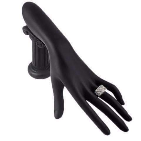 Feshionn IOBI Rings Rose Gold Lattice Motif CZ Dome Cocktail Ring