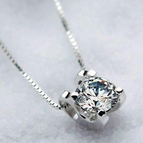 Feshionn IOBI Sets FREE GIFT - When You Buy Naked Swiss CZ Solitaire Necklace Receive FREE Pair of Naked IOBI Crystals Drill Earrings