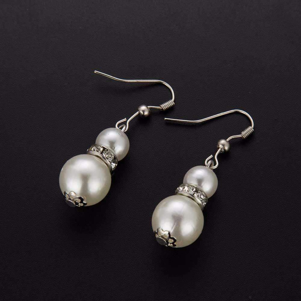 Feshionn IOBI Sets ON SALE - Ivory Pearl and Crystal Bead Necklace Bracelet and Earring Set