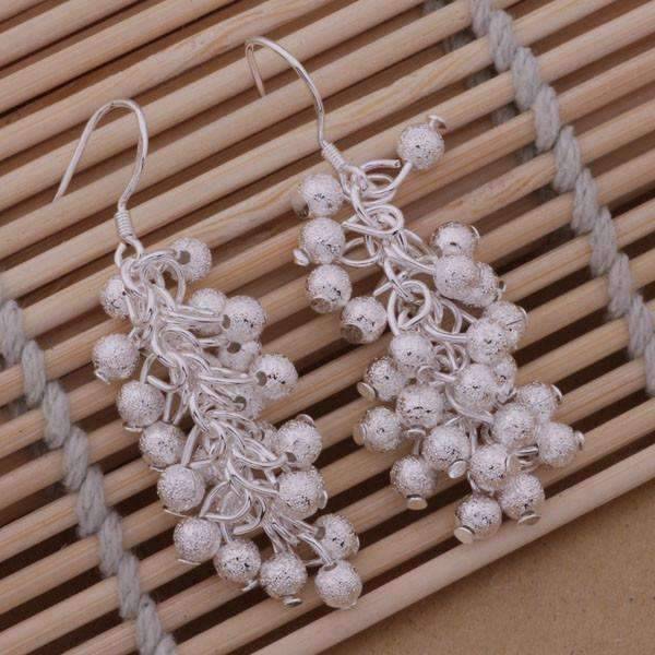 Feshionn IOBI Sets Tiny Dancing Beads Sterling Silver Necklace, Earrings and Bracelet Set