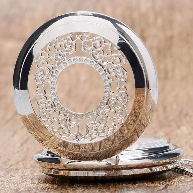 Feshionn IOBI Watches Silver Scroll Detail Classic Pocket Watch