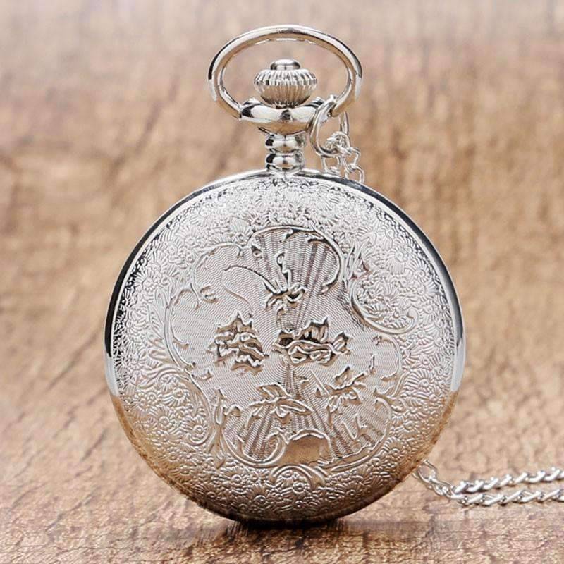 Feshionn IOBI Watches Silver Scroll Detail Classic Pocket Watch