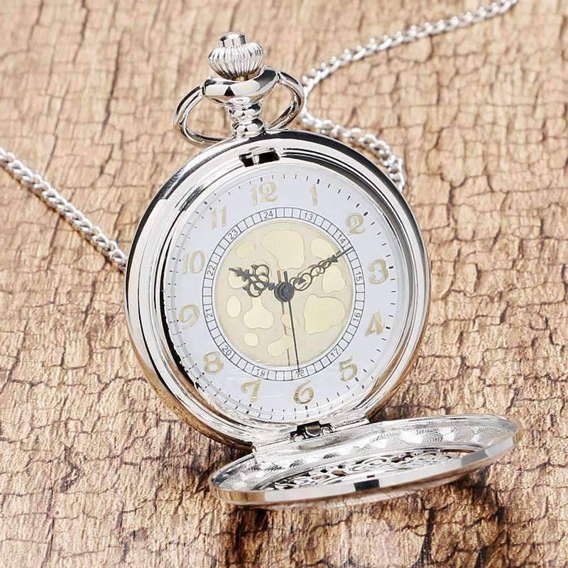 Feshionn IOBI Watches Silver Scroll Detail Classic Pocket Watch