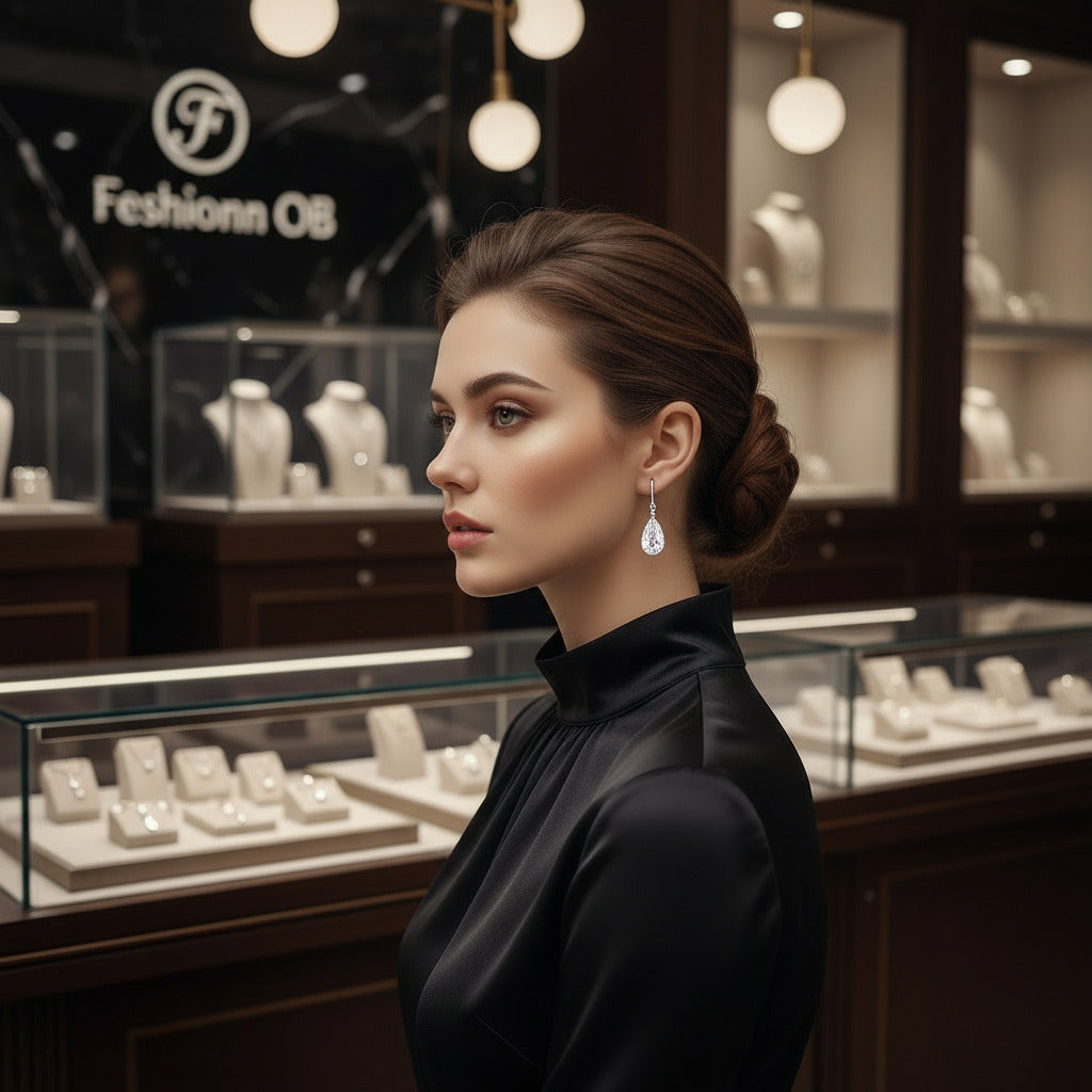 Grandeur Infused 10.2 Carat Zirconia Chandalier Dangling Hook Earrings for Women