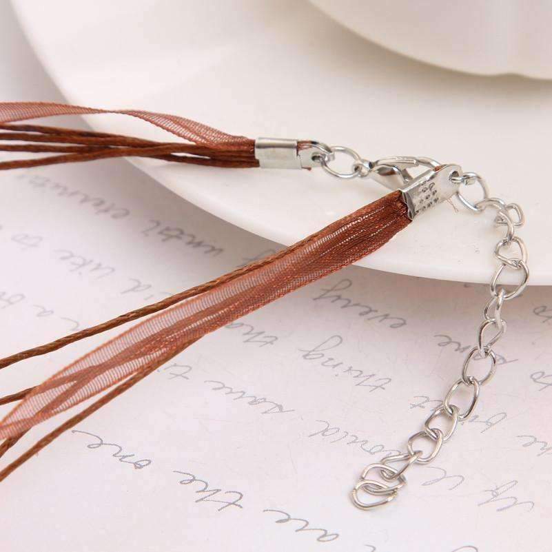 Glossy Enamel Squares Necklace and Earrings Set - In Two Colors