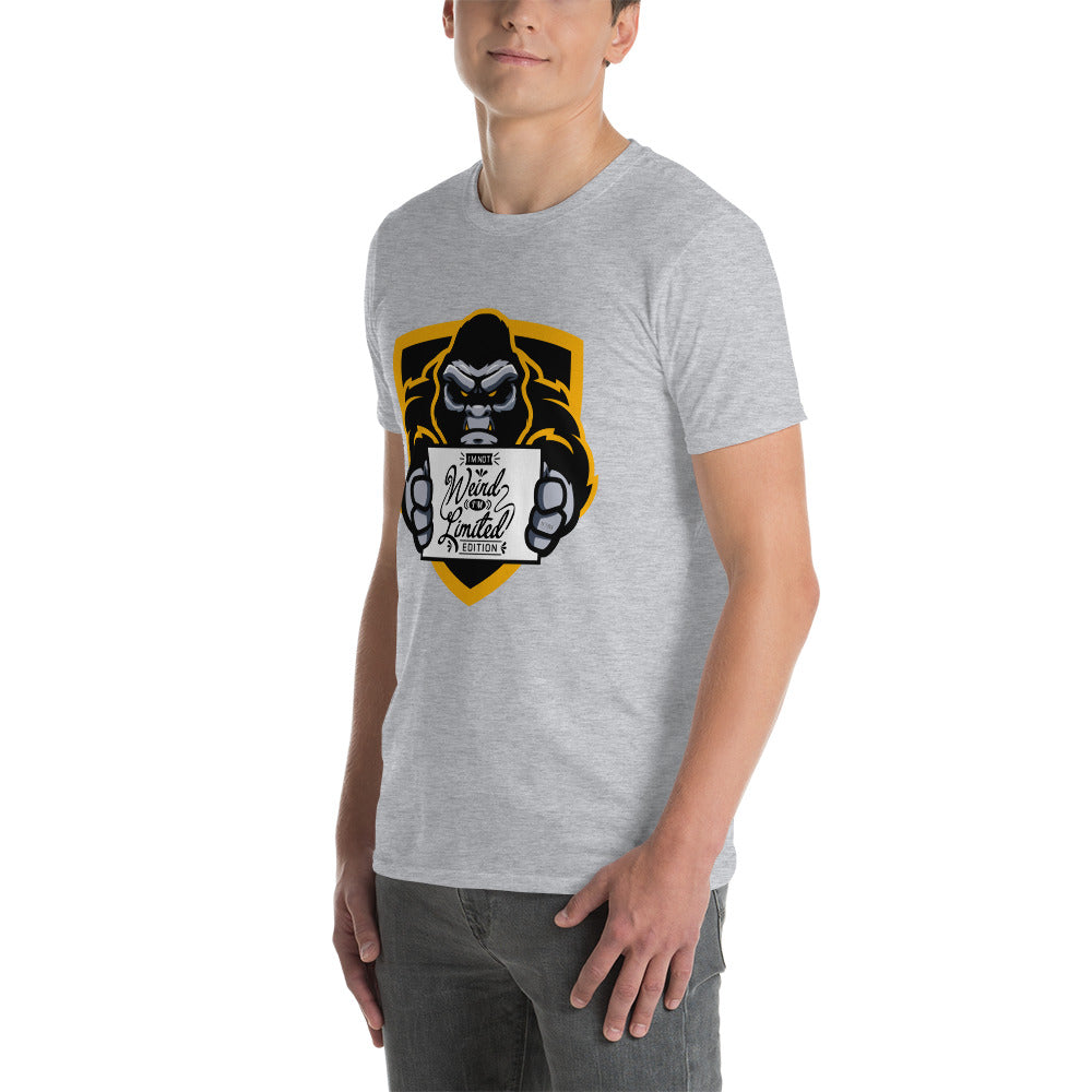 Short-Sleeve Men Soft T-Shirt I'm Not Weird, I'm Limited Edition Gorila Design by IOBI Original Apparel