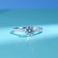 14K White Gold Over 925 Sterling Silver 1Ct Certified Real Moissanite Round Brilliant Cut for Women Super Fiery Perfect for Engagment Wedding Anniversary Promise Ring