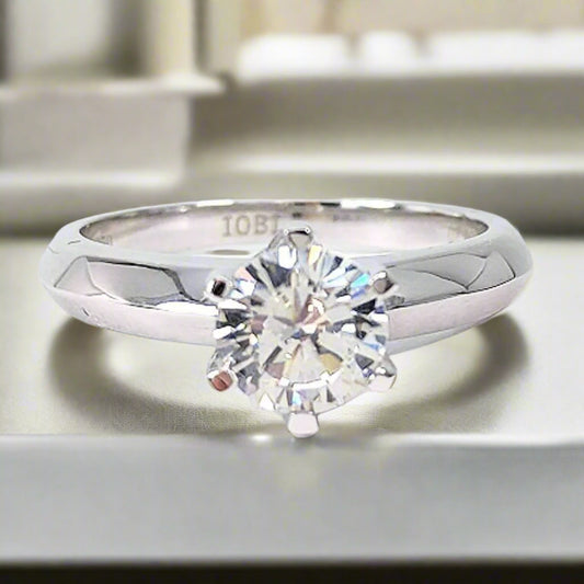 Juliette 1CT Round Cut OB Simulated Diamond Solitaire Ring – Bridal, Engagement, Wedding, Anniversary Gift for Women
