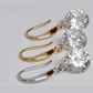 Naked Drill 18K Gold Crystal Dangle Earrings – Sparkly Lightweight Drop Earrings for Women